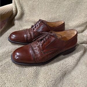 Mezlan Valencia Rich Brown Leather Oxfords